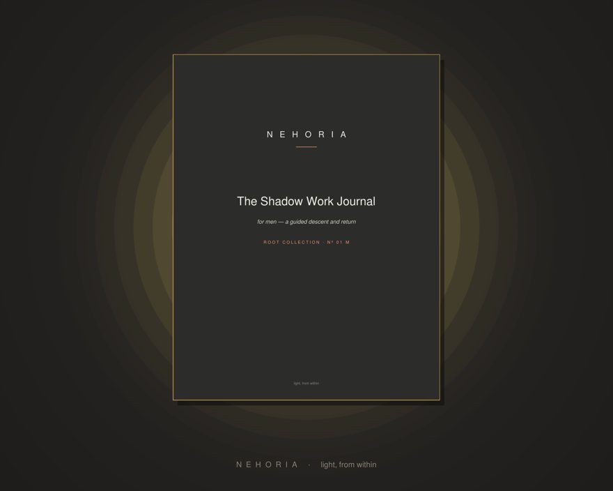 The Shadow Work Journal for Men – night edition cover with gold seal