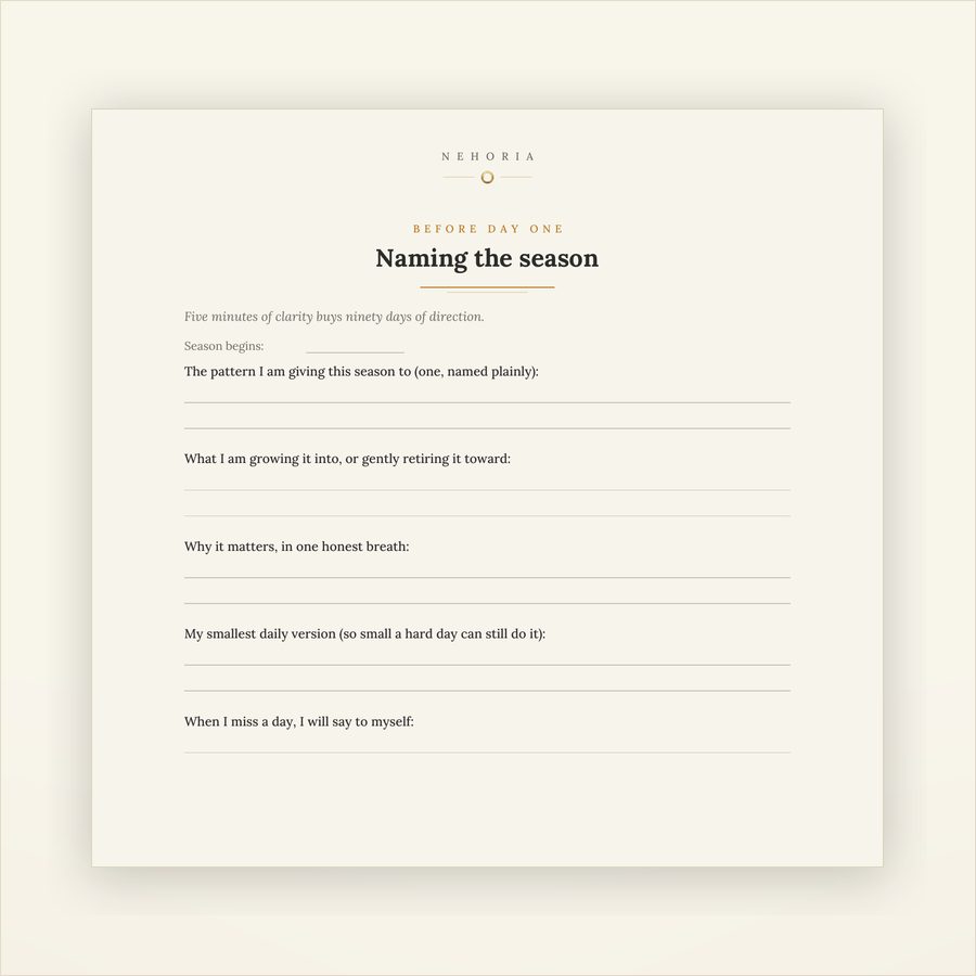 A page from The 90-Day Pattern Tracker, shown as it prints