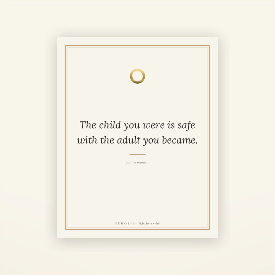 A page from The child you were is safe, shown as it prints