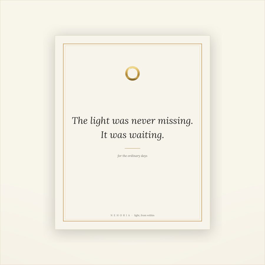 A page from The light was never missing, shown as it prints