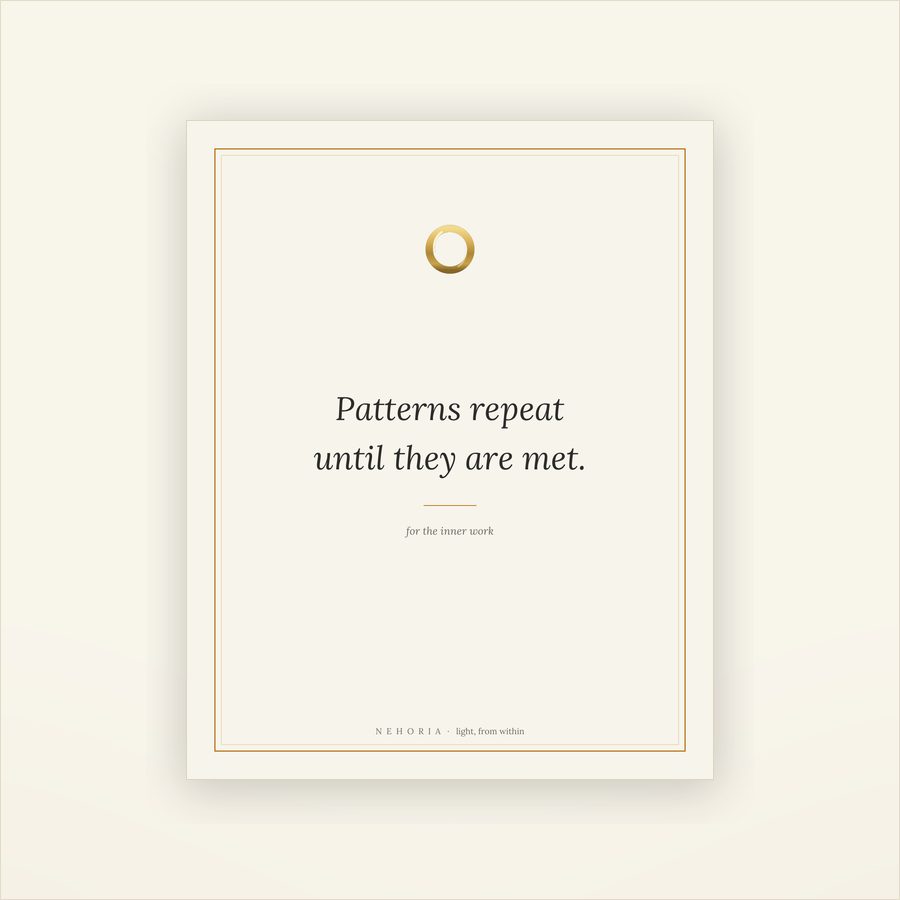 A page from Patterns repeat until they are met, shown as it prints